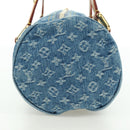 LOUIS VUITTON Monogram Denim Papillon MM Hand Bag Blue M46830 LV Auth 179081SM-3