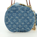 LOUIS VUITTON Monogram Denim Papillon MM Hand Bag Blue M46830 LV Auth 179081SM-4