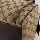 GUCCI GG Canvas Abbey Hand Bag Beige Gold 153026 Auth 179083-10