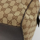 GUCCI GG Canvas Abbey Hand Bag Beige Gold 153026 Auth 179083-12