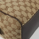 GUCCI GG Canvas Abbey Hand Bag Beige Gold 153026 Auth 179083-13