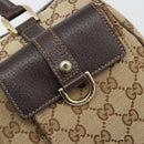GUCCI GG Canvas Abbey Hand Bag Beige Gold 153026 Auth 179083-15