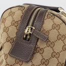 GUCCI GG Canvas Abbey Hand Bag Beige Gold 153026 Auth 179083-16