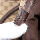 GUCCI GG Canvas Abbey Hand Bag Beige Gold 153026 Auth 179083-25