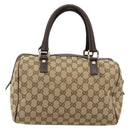 GUCCI GG Canvas Abbey Hand Bag Beige Gold 153026 Auth 179083-3