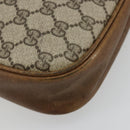 GUCCI GG Supreme Web Sherry Line Shoulder Bag PVC Beige Gold Red Auth 179084-17
