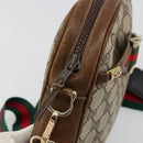 GUCCI GG Supreme Web Sherry Line Shoulder Bag PVC Beige Gold Red Auth 179084-9