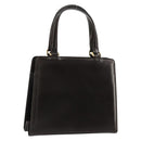 FENDI Hand Bag Leather Black Gold Auth 179086A-1