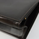 FENDI Hand Bag Leather Black Gold Auth 179086A-10