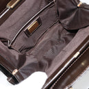 FENDI Hand Bag Leather Black Gold Auth 179086A-16