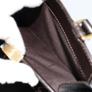 FENDI Hand Bag Leather Black Gold Auth 179086A-20