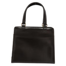 FENDI Hand Bag Leather Black Gold Auth 179086A-3