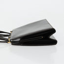 FENDI Hand Bag Leather Black Gold Auth 179086A-5