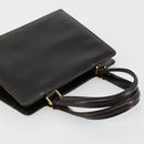 FENDI Hand Bag Leather Black Gold Auth 179086A-6