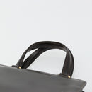 FENDI Hand Bag Leather Black Gold Auth 179086A-8