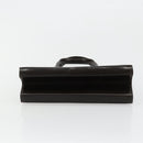 FENDI Hand Bag Leather Black Gold Auth 179086A-9