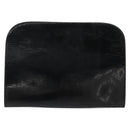 Salvatore Ferragamo Gancini Chain Bag Leather Embossed Black Gold Auth 179088A-3