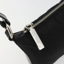PRADA Shoulder Bag Nylon Black Silver Auth 179091A-17