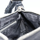 PRADA Shoulder Bag Nylon Black Silver Auth 179091A-20