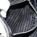 PRADA Shoulder Bag Nylon Black Silver Auth 179091A-23