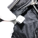 PRADA Shoulder Bag Nylon Black Silver Auth 179091A-12