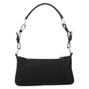 PRADA Shoulder Bag Nylon Black Silver Auth 179091A-2