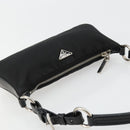 PRADA Shoulder Bag Nylon Black Silver Auth 179091A-6