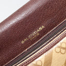 BALENCIAGA Umhängetasche beschichtete Leinwand Gold Beige Auth 179093A-18