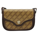 BALENCIAGA Shoulder Bag Coated Canvas Gold Beige Auth 179093A-2