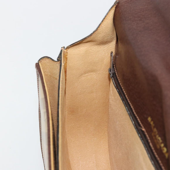BALENCIAGA Umhängetasche beschichtete Leinwand Gold Beige Auth 179093A