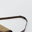 BALENCIAGA Shoulder Bag Coated Canvas Gold Beige Auth 179093A-8