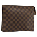 LOUIS VUITTON Damier Ebene Poche Toilette 26 Pouch N47543 LV Auth 179094-1