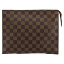 LOUIS VUITTON Damier Ebene Poche Toilette 26 Pouch N47543 LV Auth 179094-13