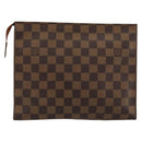 LOUIS VUITTON Damier Ebene Poche Toilette 26 Pouch N47543 LV Auth 179094-2