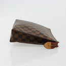 LOUIS VUITTON Damier Ebene Poche Toilette 26 Pouch N47543 LV Auth 179094-3