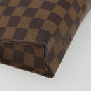 LOUIS VUITTON Damier Ebene Poche Toilette 26 Pouch N47543 LV Auth 179094-14