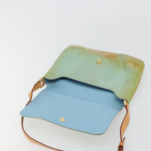 LOUIS VUITTON Monogram Vernis Thompson Street Bag Baby Blue M91009 Auth 179097