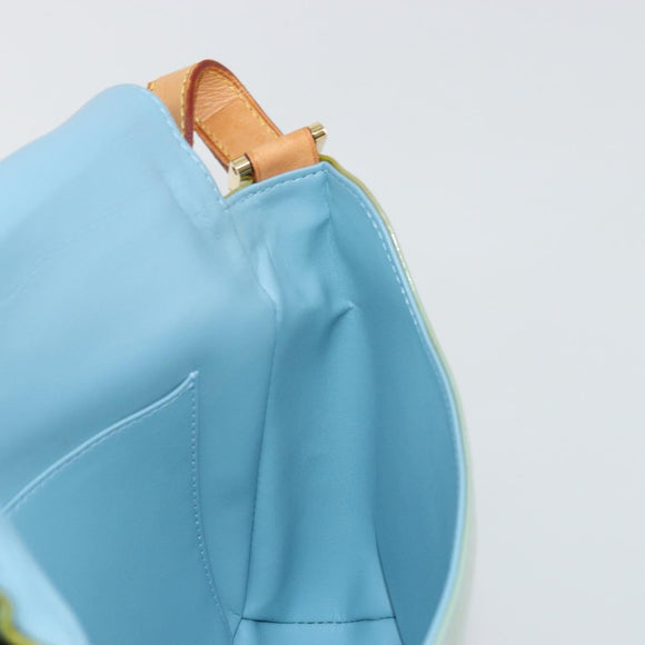 LOUIS VUITTON Monogram Vernis Thompson Street Bag Baby Blue M91009 Auth 179097