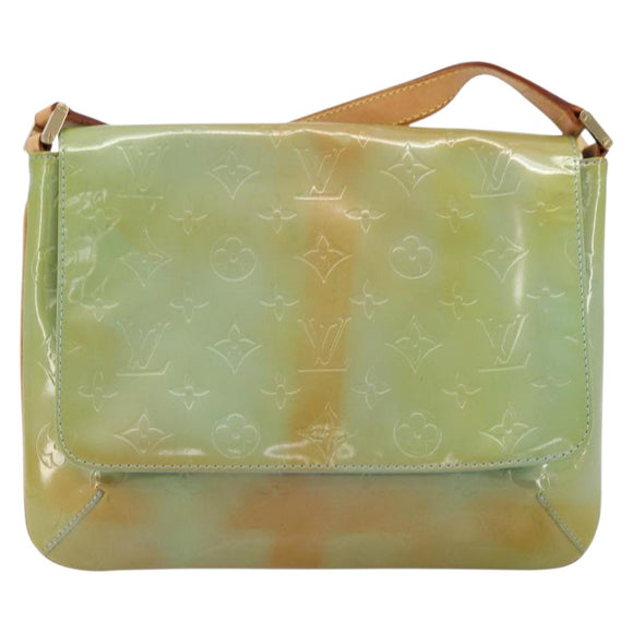 LOUIS VUITTON Monogram Vernis Thompson Street Bag Baby Blue M91009 Auth 179097