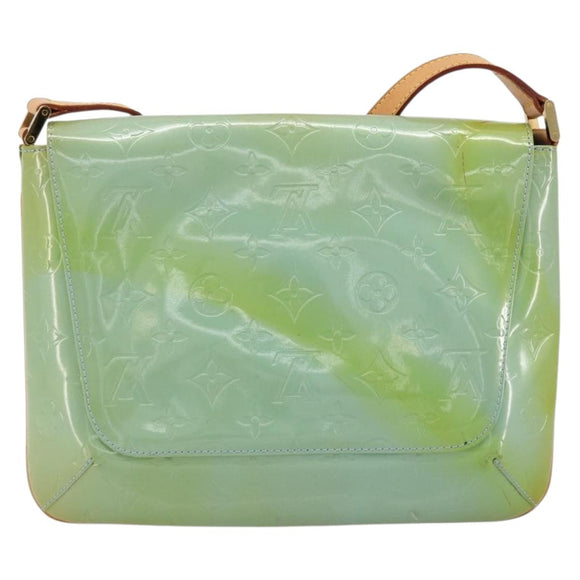 LOUIS VUITTON Monogram Vernis Thompson Street Bag Baby Blue M91009 Auth 179097