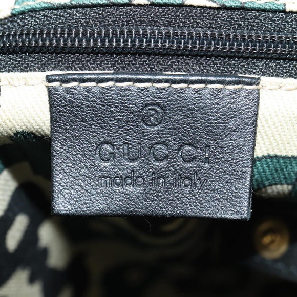 GUCCI Guccissima GG Canvas Abbey Tote Bag Leather Black Gold 130736 Auth 179098V