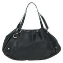 GUCCI Guccissima GG Canvas Abbey Tote Bag Leather Black Gold 130736 Auth 179098V-2