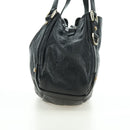 GUCCI Guccissima GG Canvas Abbey Tote Bag Leather Black Gold 130736 Auth 179098V-4