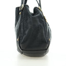 GUCCI Guccissima GG Canvas Abbey Tote Bag Leather Black Gold 130736 Auth 179098V-5