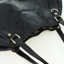 GUCCI Guccissima GG Canvas Abbey Tote Bag Leather Black Gold 130736 Auth 179098V-6