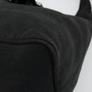 FENDI Mamma Baguette Shoulder Bag Nylon Black Silver Auth 179099-9