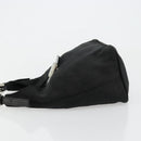 FENDI Mamma Baguette Shoulder Bag Nylon Black Silver Auth 179099-4