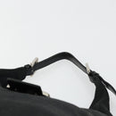 FENDI Mamma Baguette Shoulder Bag Nylon Black Silver Auth 179099-8