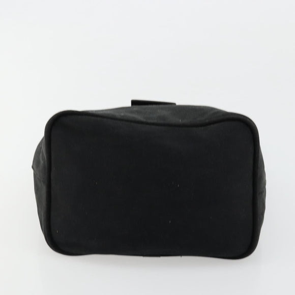 FENDI Mamma Baguette Shoulder Bag Nylon Black Silver Auth 179099