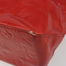 LOUIS VUITTON Monogram Vernis Reade MM Hand Bag Red Rouge M91086 LV Auth 179101-15